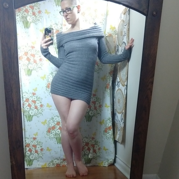 Bodycon Mini Sweater Dress - Picture 1 of 4